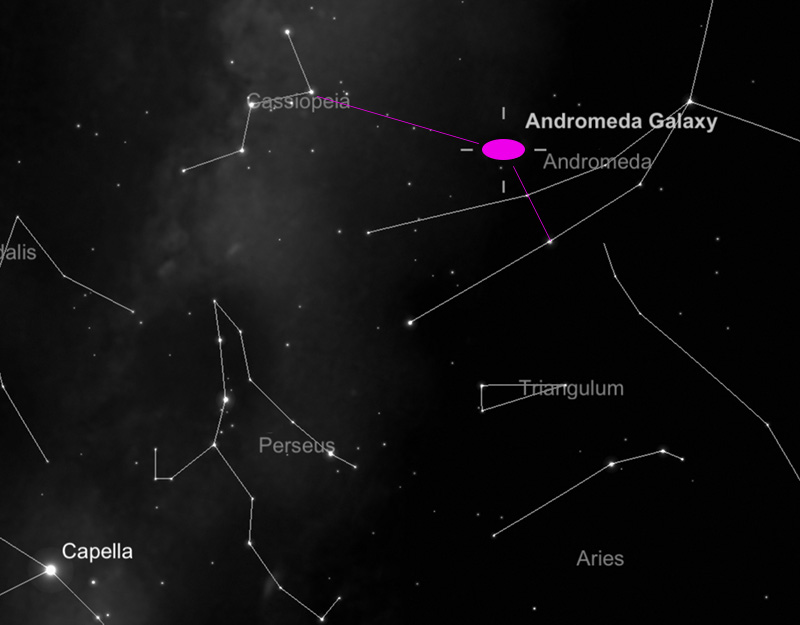 localizare Andromeda